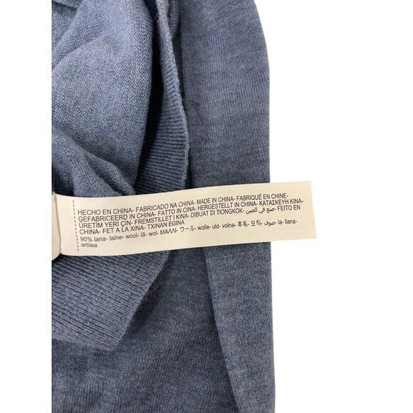 Massimo Dutti Mens Sweater Large L Pullover Blue Wool Round Neck 0983/328 NWT - Picture 8 of 11